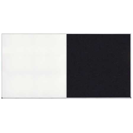 United Visual Products Enclosed Corkboard, 1 Door, 24"x36", 4" Fra UV3415-BLACK-CLOUD